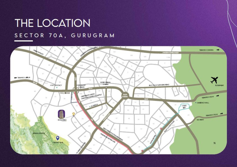 3.5 BHK 2200 Sq.ft. Apartment for Sale in Sector 70A Gurgaon