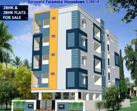 2 BHK Apartment 1237 Sq.ft. for Sale in Patamata, Vijayawada