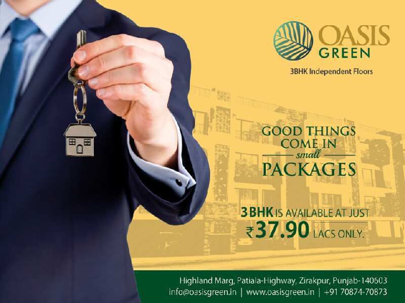 3 BHK 1080 Sq.ft. Apartment for Sale in Patiala Road, Zirakpur