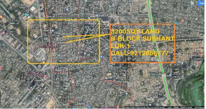  Residential Plot 3200 Sq. Yards for Sale in Block B, Sushant Lok Phase I, Gurgaon