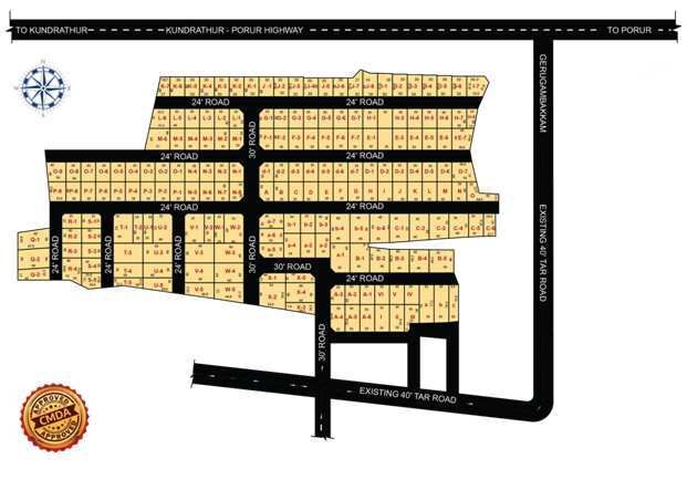  Residential Plot 1200 Sq.ft. for Sale in Akash Nagar, Kovur, Chennai