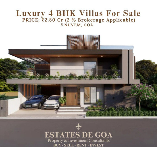 4 BHK Villa 304 Sq. Meter for Sale in Nuvem, South Goa, 
