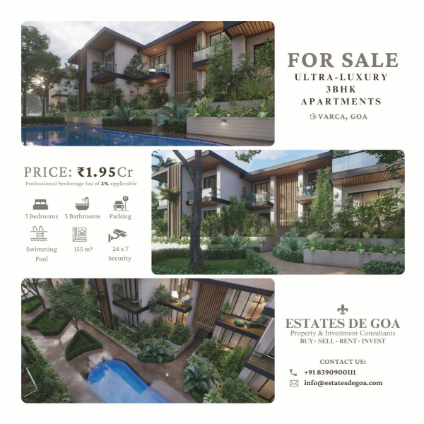 3 BHK Apartment 155 Sq. Meter for Sale in Varca, Goa
