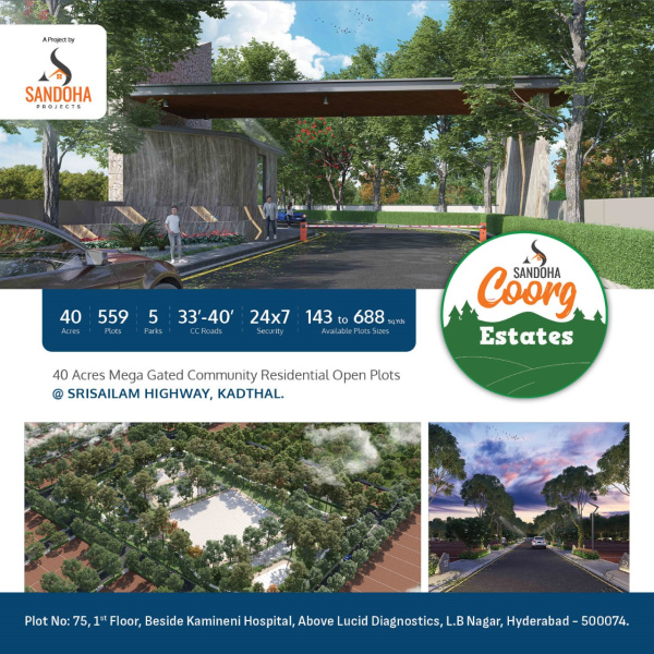 Residential Plot 167 Sq.ft. for Sale in Sri Sailam Highway, Hyderabad