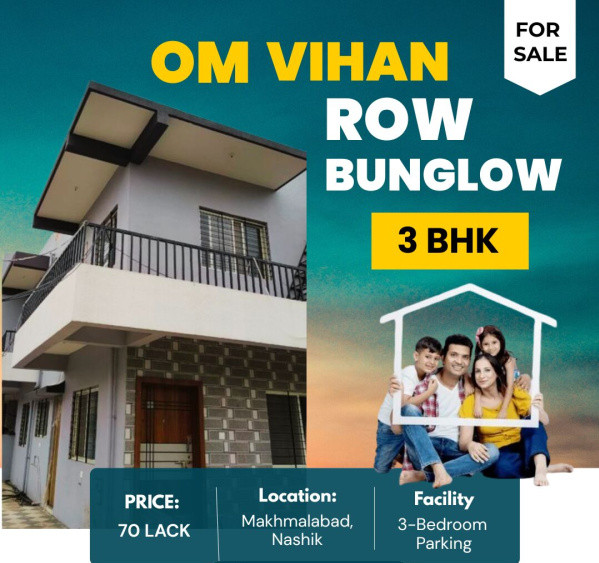 3 BHK 1023 Sq.ft. House for Sale in Makhmalabad, Nashik