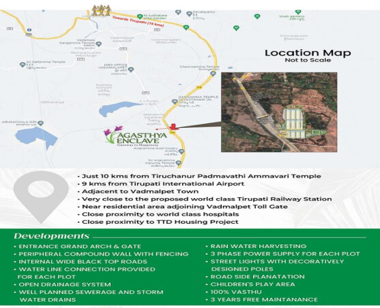  Residential Plot 2400 Sq.ft. for Sale in Air Bypass Road, Tirupati