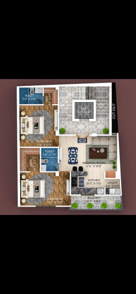 2 BHK Apartment 1200 Sq.ft. for Sale in Ganga Nagar, Rishikesh