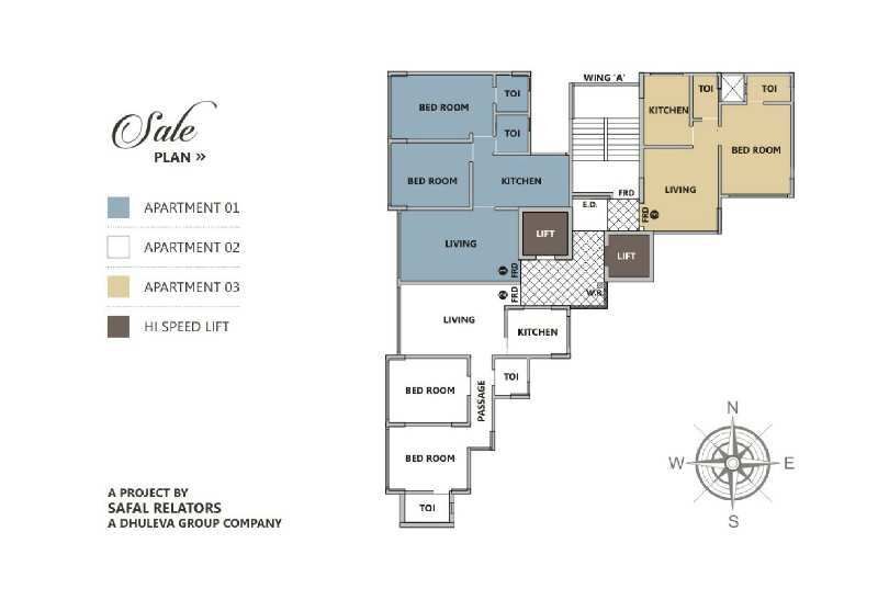 2 BHK Apartment 723 Sq.ft. for Sale in Parel East, Mumbai