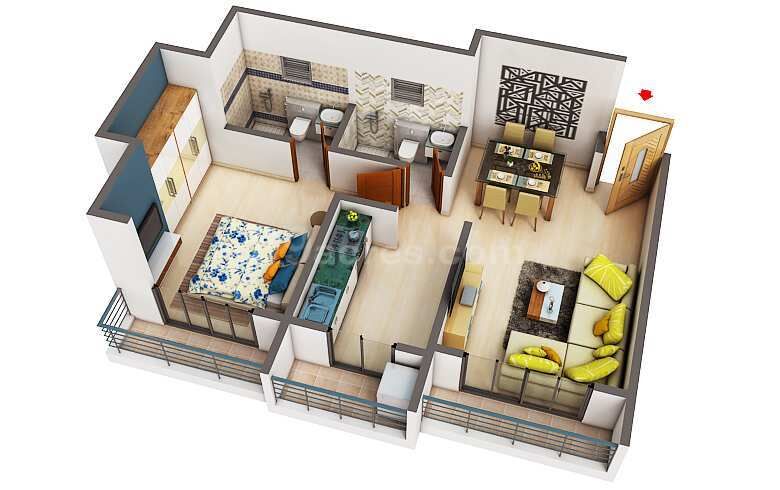 1 BHK Apartment 740 Sq.ft. for Sale in Ramdev Park, Mira Road East, Mumbai