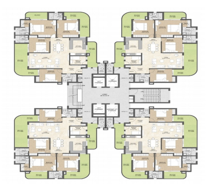 4.5 BHK Apartment 1897 Sq.ft. for Sale in Sector 84 Faridabad