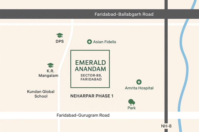 4 BHK 1985 Sq.ft. Apartment for Sale in Sector 89 Faridabad