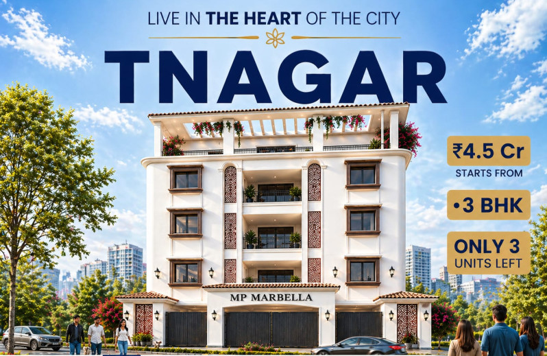 3 BHK 1700 Sq.ft. Apartment for Sale in T Nagar, Chennai