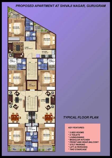 2 BHK Residential Apartment 750 Sq.ft. for Sale in Shivaji Nagar, Sector 11 Gurgaon