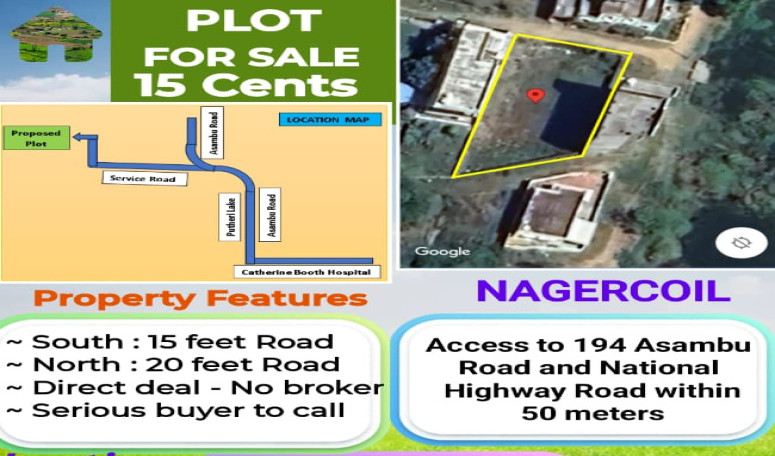  6534 Sq.ft. Residential Plot for Sale in Nagercoil, Kanyakumari