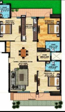3 BHK Apartment 1639 Sq.ft. for Sale in Naini, Allahabad