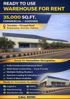  Warehouse for Rent in Kateni Square, Bhubaneswar