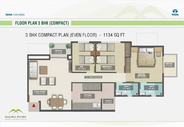 3 BHK Apartment 1200 Sq.ft. for Sale in Undri, Pune