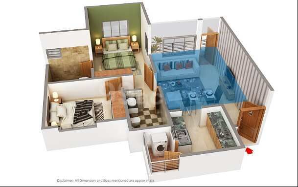 2 BHK Apartment 850 Sq.ft. for Sale in Jamtha, Nagpur