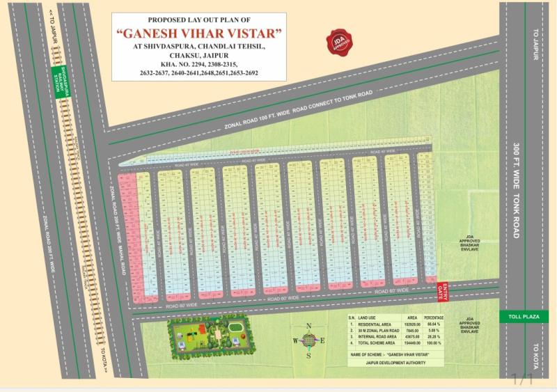  Residential Plot 100 Sq. Yards for Sale in Shivdaspura, Jaipur