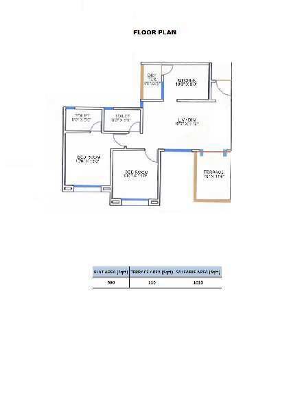 2 BHK Apartment 1010 Sq.ft. for Sale in Vishrantwadi, Pune