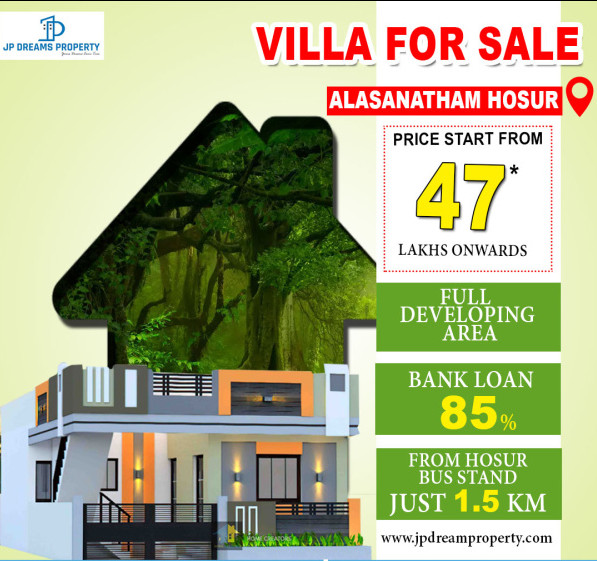 2 BHK House 800 Sq.ft. for Sale in Alasanatham, Hosur