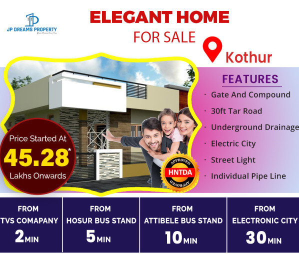 2 BHK House 800 Sq.ft. for Sale in Hosur Taluk, Krishnagiri