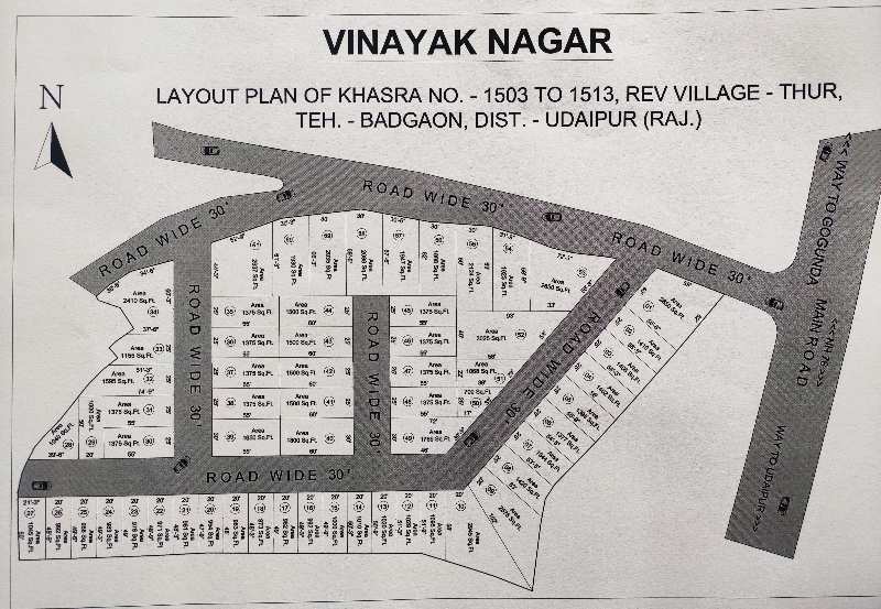 Residential Plot 1250 Sq.ft. for Sale in Badgaon, Udaipur