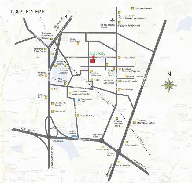 2 BHK Apartment 970 Sq.ft. for Sale in Thanisandra, Bangalore
