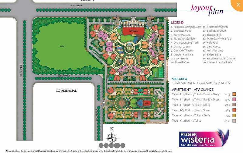 4 BHK Apartment 2115 Sq.ft. for Sale in Sector 77 Noida