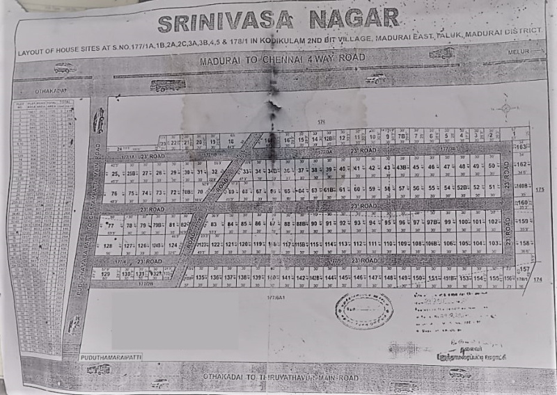 Residential Plot 1575 Sq.ft. for Sale in Pudhu Thamaraipatti, Madurai