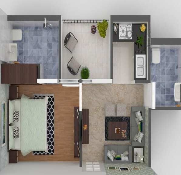 1 BHK 737 Sq.ft. Apartment for Sale in Bhupatwala, Haridwar