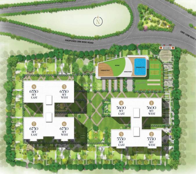 4 BHK 5600 Sq.ft. Apartment for Sale in Narsingi, Hyderabad