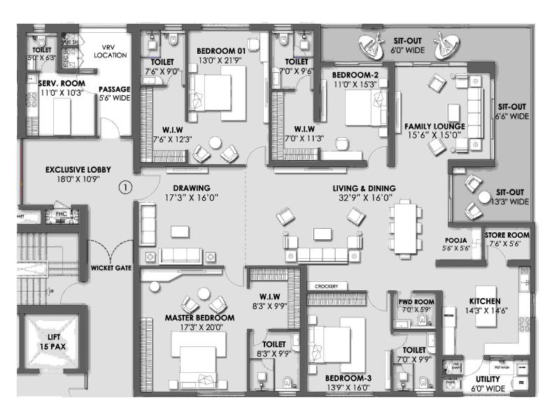 4 BHK 5600 Sq.ft. Apartment for Sale in Narsingi, Hyderabad