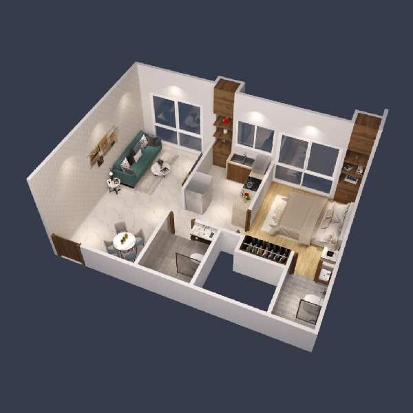 1 BHK Apartment 600 Sq.ft. for Sale in Kalyan East, Thane