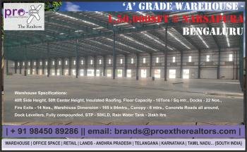  Warehouse for Rent in Narasapura, Kolar