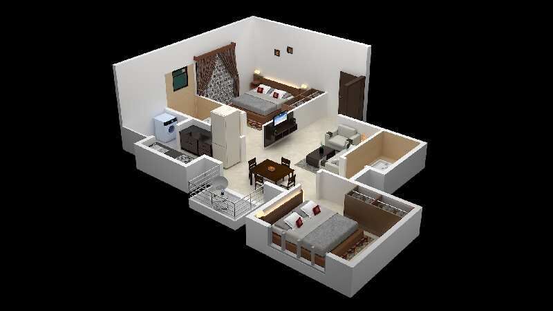 2 BHK Apartment 830 Sq.ft. for Sale in Vishveshwarya Layout, Bangalore