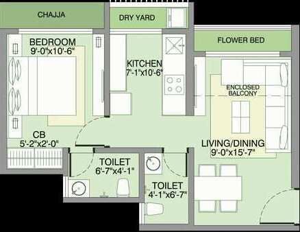 1 BHK Apartment 650 Sq.ft. for Sale in Virar West, Mumbai
