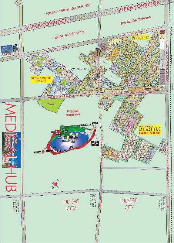  Residential Plot 800 Sq.ft. for Sale in Super Corridor, Indore