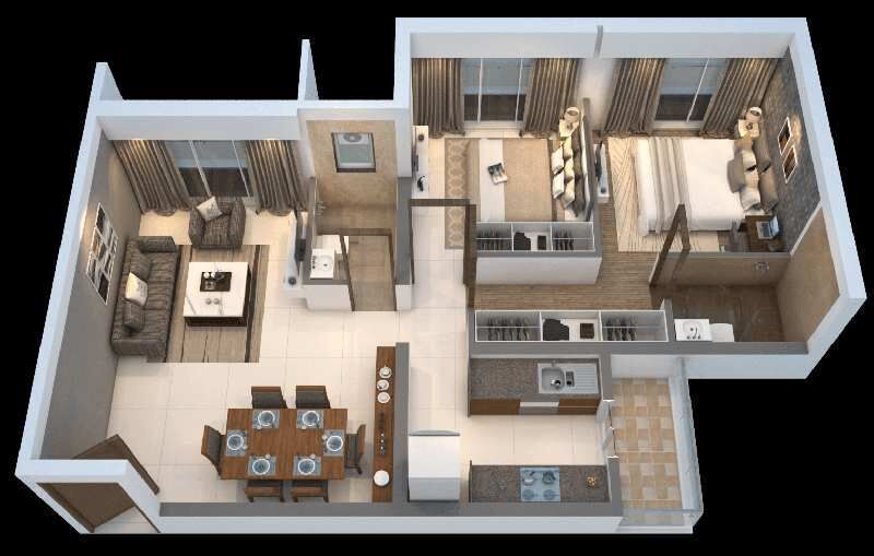 2 BHK Apartment 611 Sq.ft. for Sale in Mira Road East, Mumbai