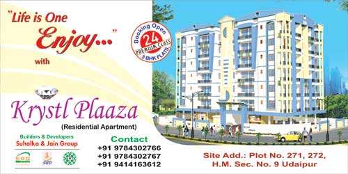 3 BHK Apartment 1500 Sq.ft. for Sale in Sector 9 Udaipur