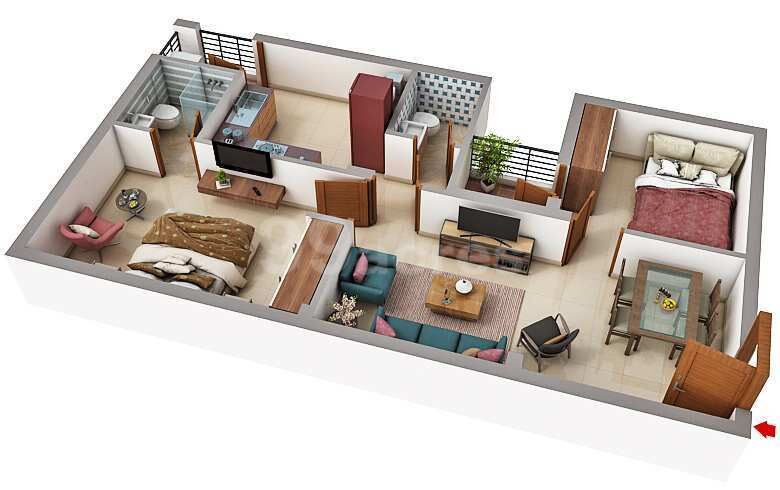 2 BHK Apartment 844 Sq.ft. for Sale in Thirunagar, Madurai