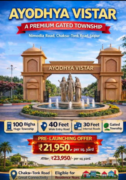  111 Sq. Yards Residential Plot for Sale in Chaksu, Jaipur