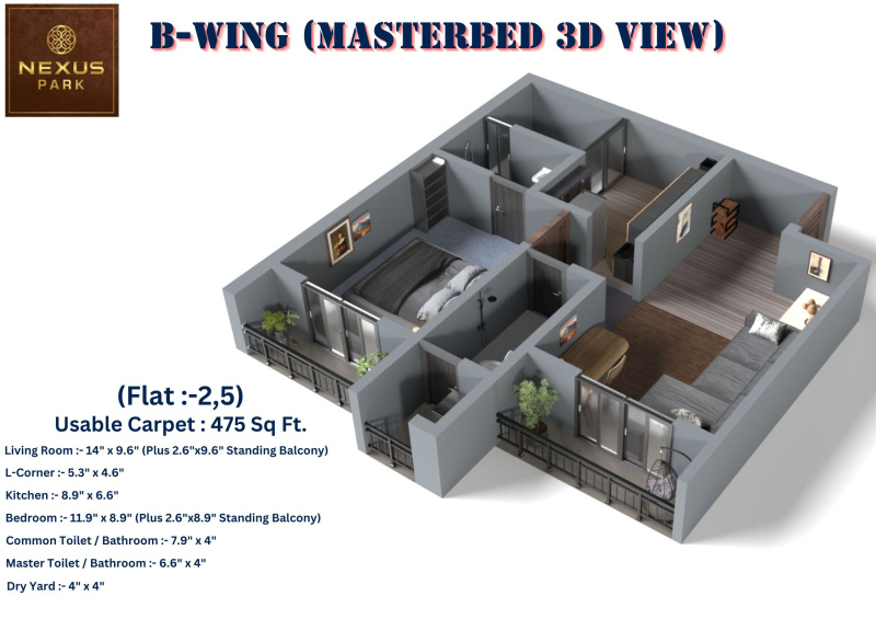 1 BHK 713 Sq.ft. Apartment for Sale in Diva Junction East, Thane