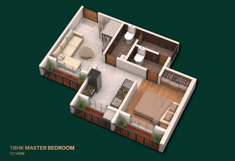 1 BHK Apartment 715 Sq.ft. for Sale in Diva Junction East, Thane