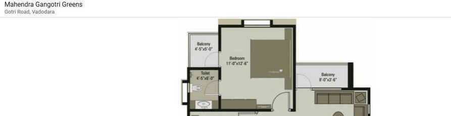 2 BHK Apartment 1075 Sq.ft. for Sale in Gotri Road, Vadodara