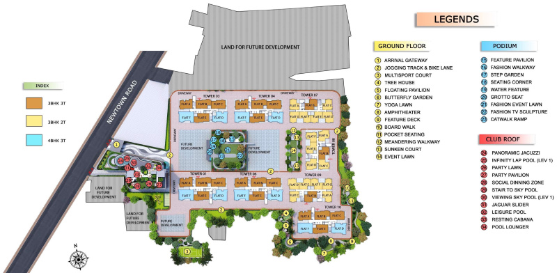 4 BHK 1458 Sq.ft. Apartment for Sale in Rajarhat, Kolkata