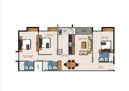 3 BHK Apartment 1660 Sq.ft. for Sale in Banashankari Stage 6, Bangalore