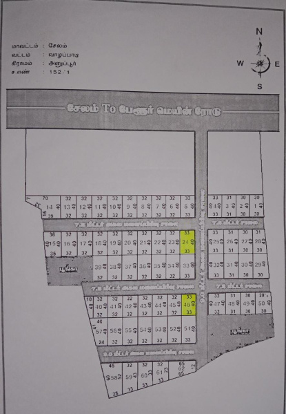 Residential Plot 1000 Sq.ft. for Sale in Vazhapadi, Salem