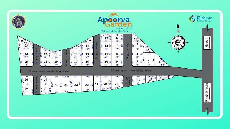  Residential Plot 1200 Sq.ft. for Sale in Elampillai, Salem