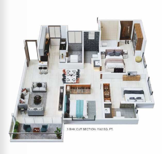 2 BHK Apartment 950 Sq.ft. for Sale in Balewadi High Street, Baner, Pune